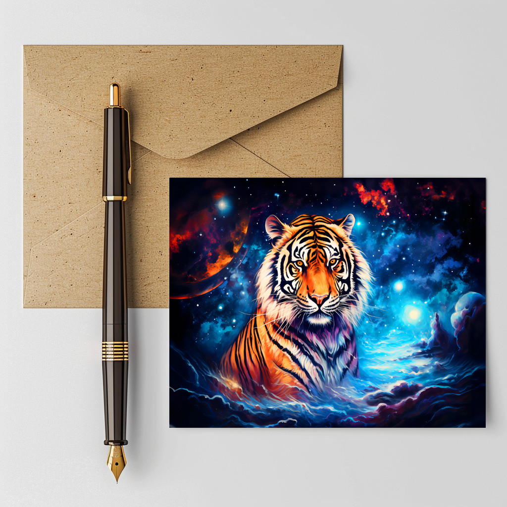 raxxa Postkarte: Majestic Tiger Chinese Zodiac Artistry