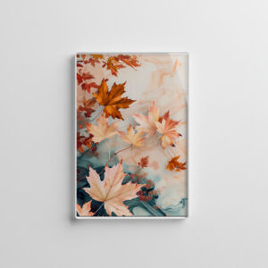 raxxa Glas-Magnet: Pastel-Colored Watercolor Illustration of Vibrant maple Leaves