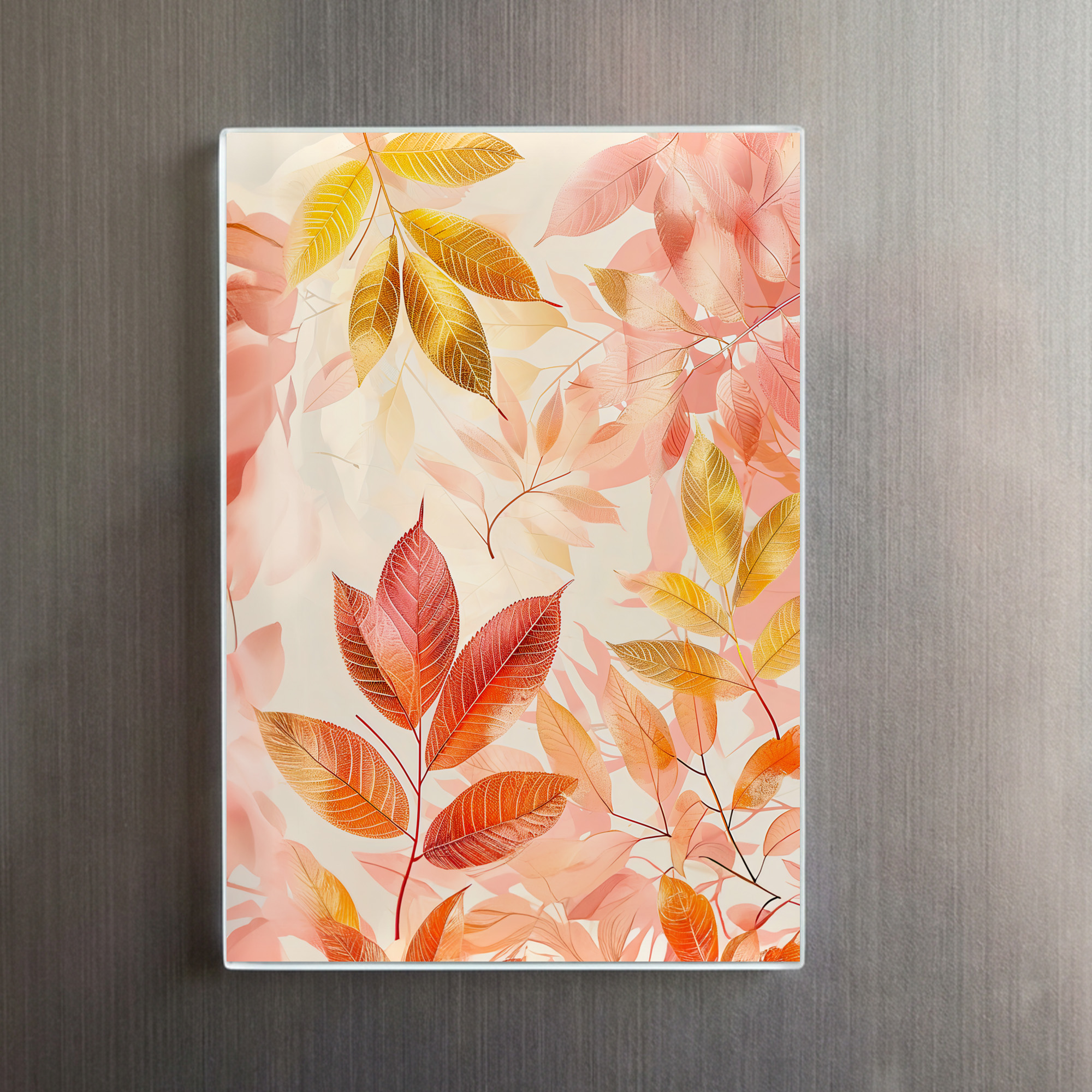 raxxa Glas-Magnet: Watercolor Leaf In Warm Autumn Tones - Imagen 2