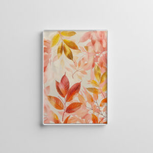 raxxa Glas-Magnet: Watercolor Leaf In Warm Autumn Tones