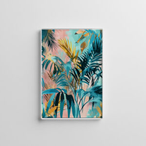 raxxa Glas-Magnet: Green Watercolor Leaf With Fresh Botanical Tones