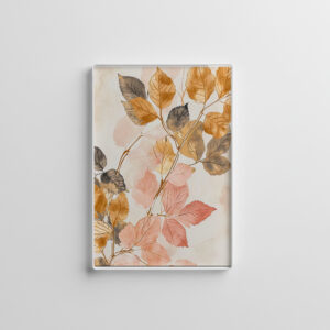 raxxa Glas-Magnet: Pastel-Colored Watercolor Illustration of Vibrant Leaves