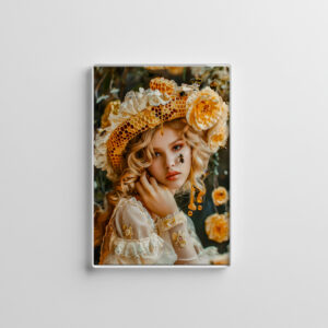 raxxa Glas-Magnet: Queen Bee Woman Posing with Honeybees and Honey