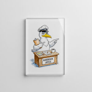 raxxa Glas-Magnet: Comic Bird Harbour Officer