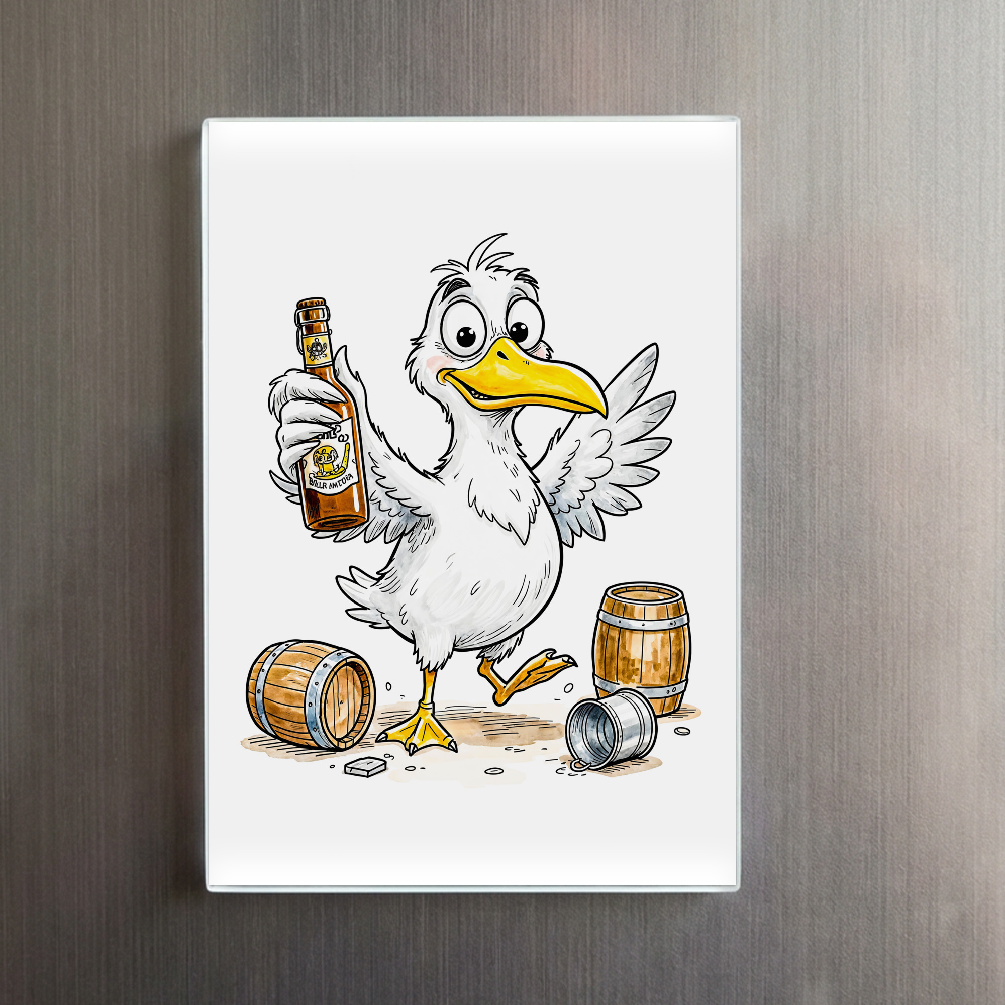 raxxa Glas-Magnet: Comic Bird Barrel Dance - Image 2