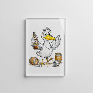 raxxa Glas-Magnet: Comic Bird Barrel Dance