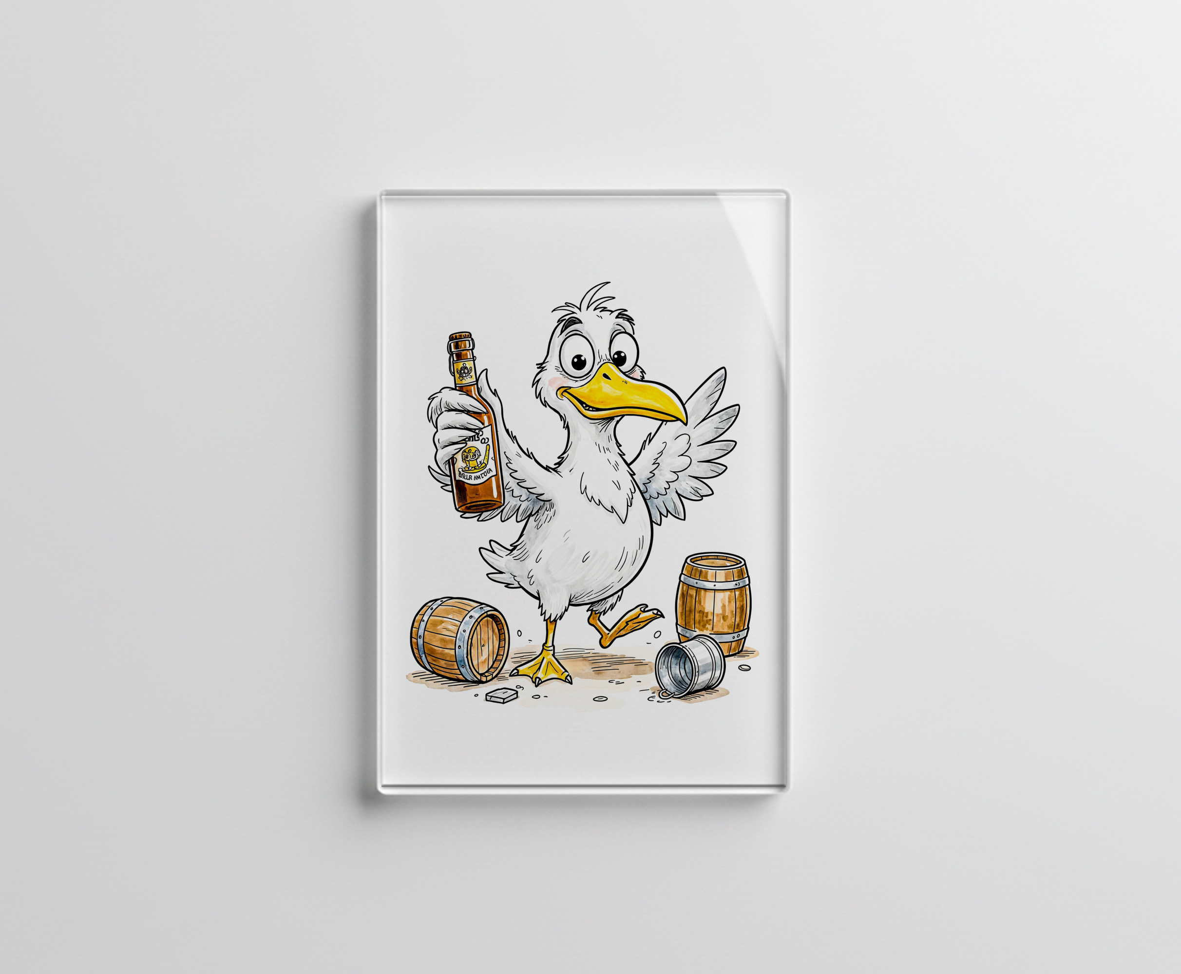 raxxa Glas-Magnet: Comic Bird Barrel Dance