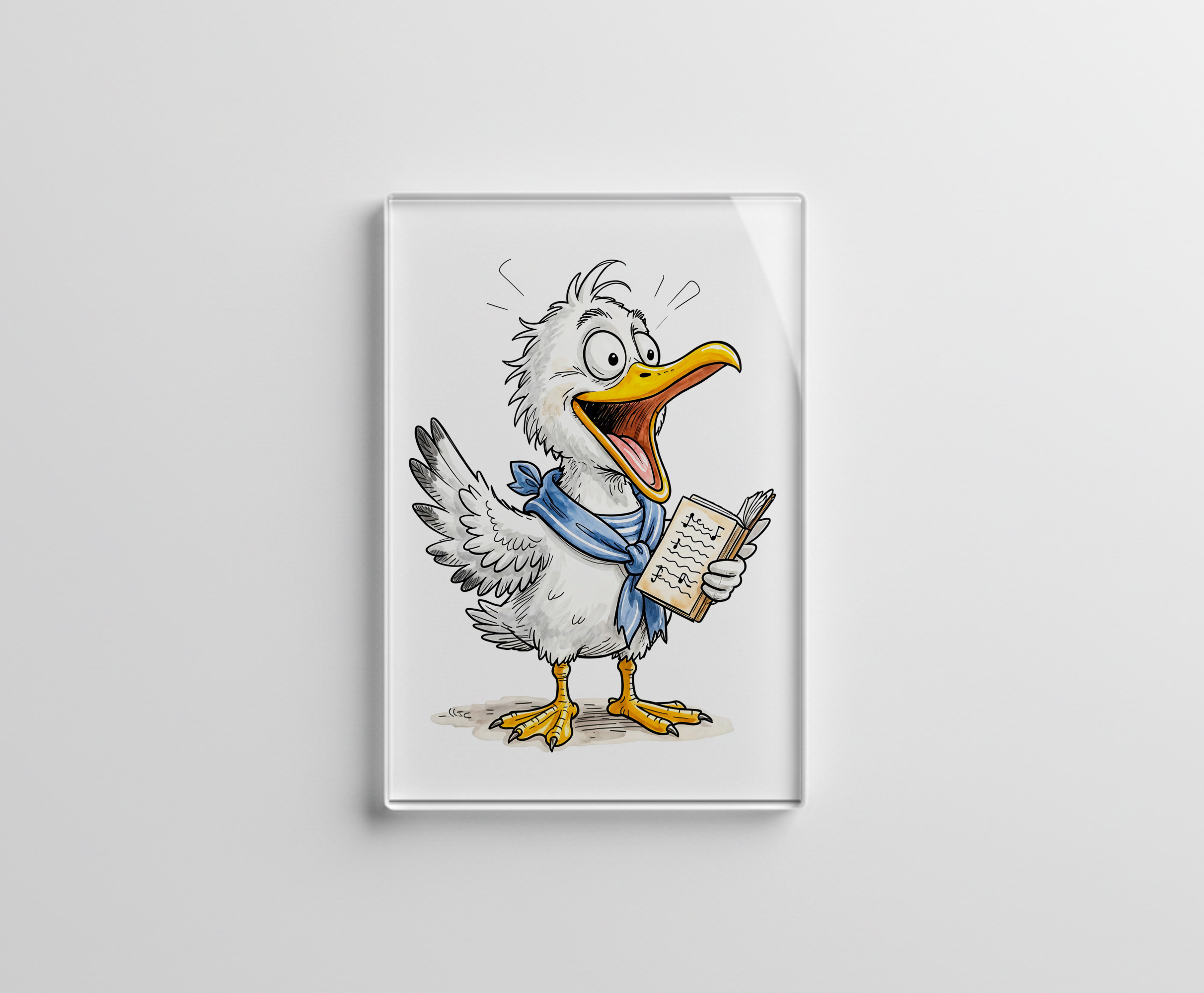 raxxa Glas-Magnet: Comic Bird Sailor Crew