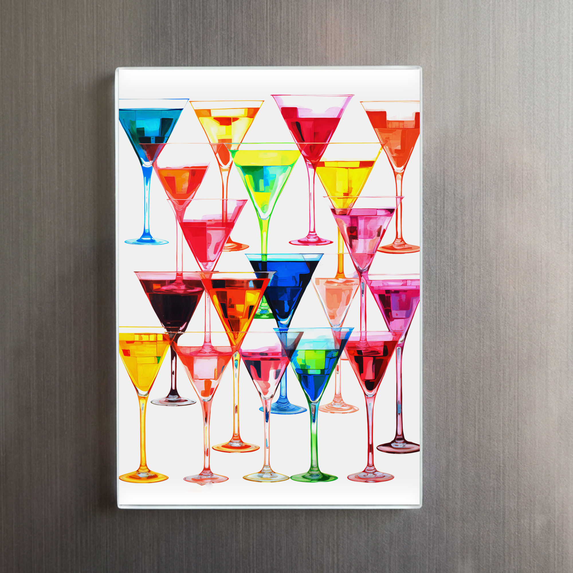 raxxa Glas-Magnet: Abstract Cocktails in Kaleidoscopic Colors A Splash of Artistry – Bild 2