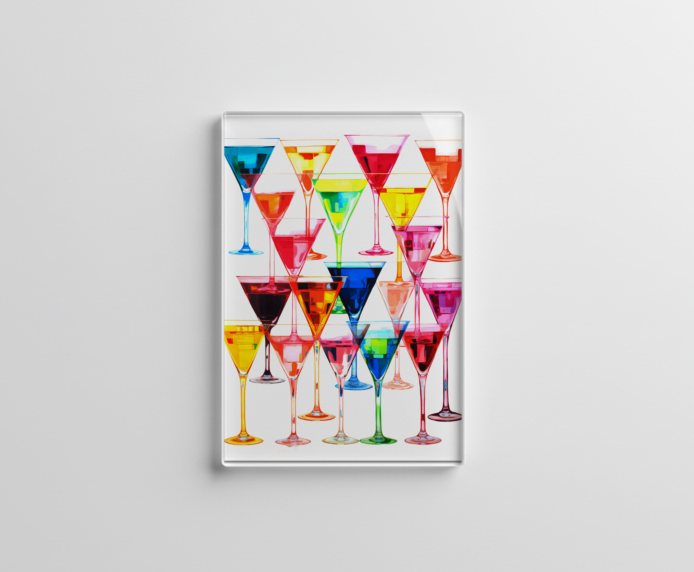 raxxa Glas-Magnet: Abstract Cocktails in Kaleidoscopic Colors A Splash of Artistry