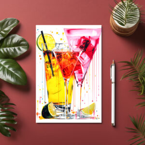 raxxa Postkarte: Canvas Cocktails Abstract Artistry Meets Mixology.