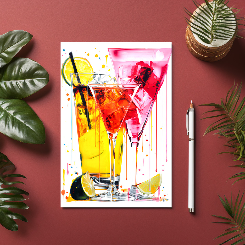raxxa Postkarte: Canvas Cocktails Abstract Artistry Meets Mixology.