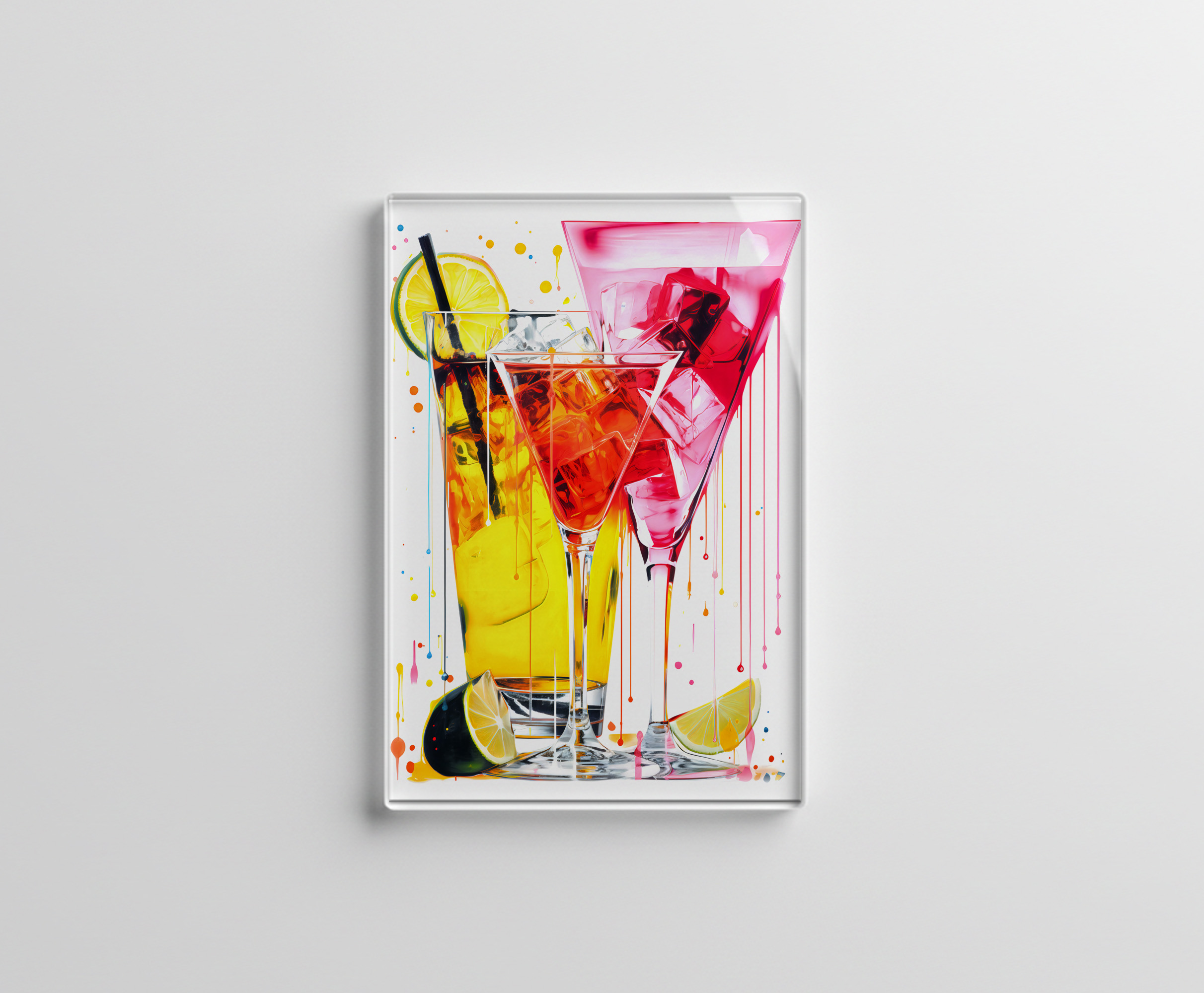 raxxa Glas-Magnet: Canvas Cocktails Abstract Artistry Meets Mixology.