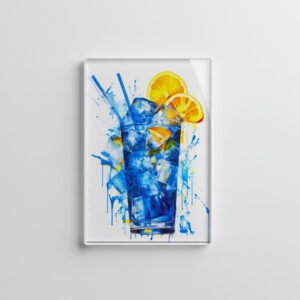 raxxa Glas-Magnet: Chroma-Sips Abstractly Rendered Colorful Cocktails.