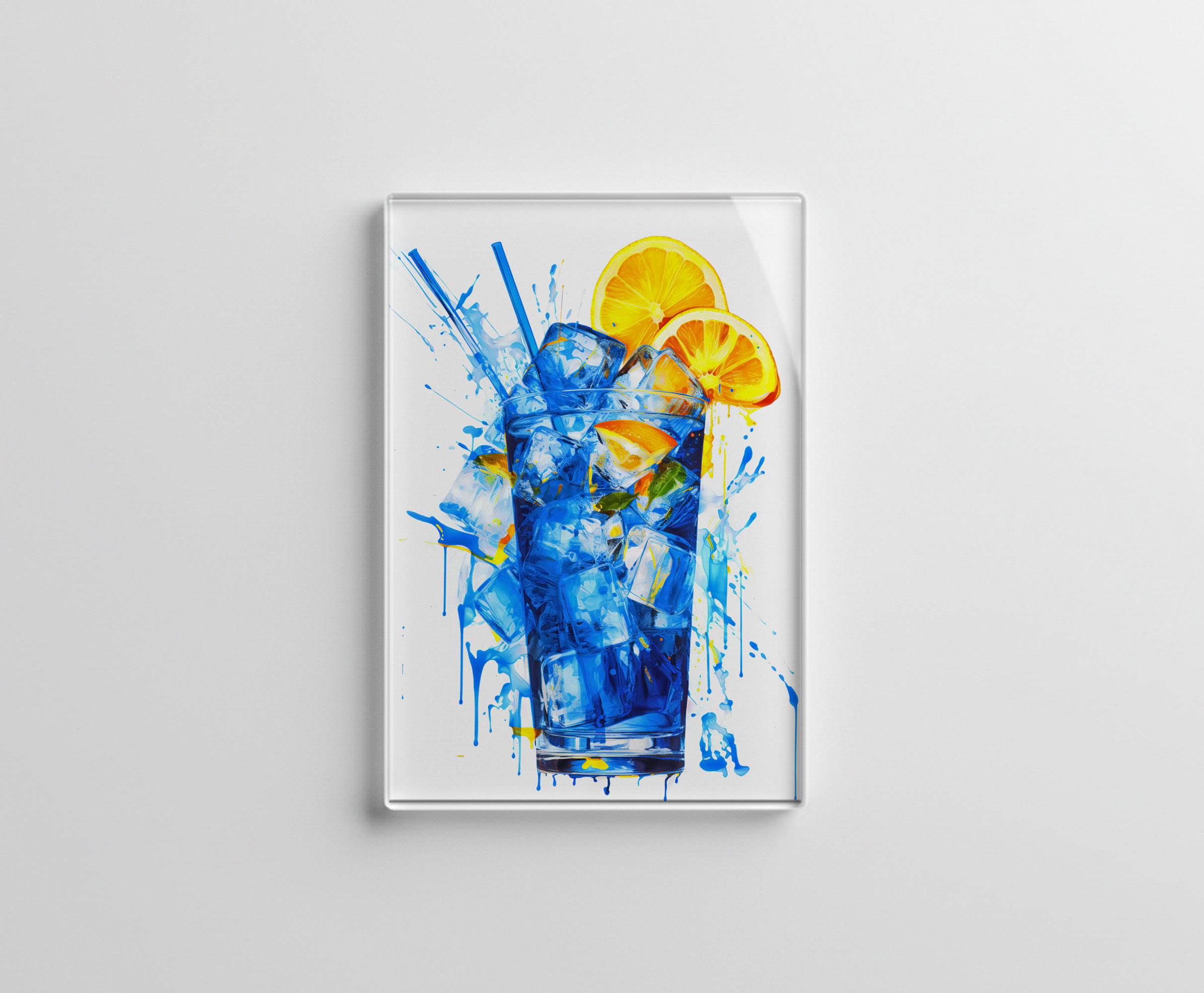 raxxa Glas-Magnet: Chroma-Sips Abstractly Rendered Colorful Cocktails.