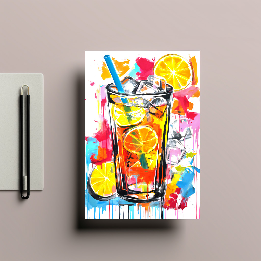 raxxa Postkarte: Vibrant Abstract Cocktails Artful Blends in Bold Hues