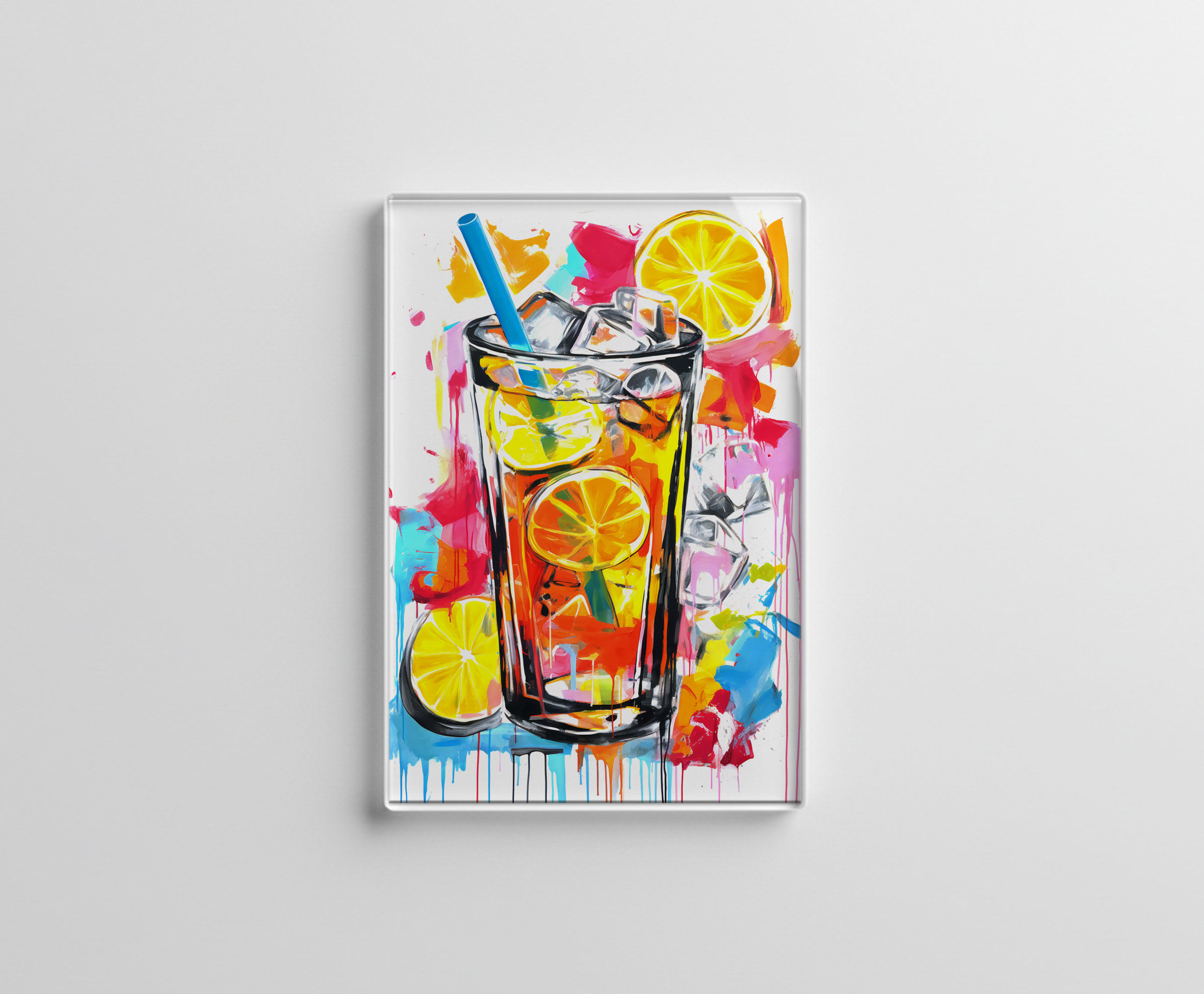 raxxa Glas-Magnet: Vibrant Abstract Cocktails Artful Blends in Bold Hues
