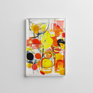 raxxa Glas-Magnet: Abstract Drink Palette Dazzling Colors in Cocktail Art.