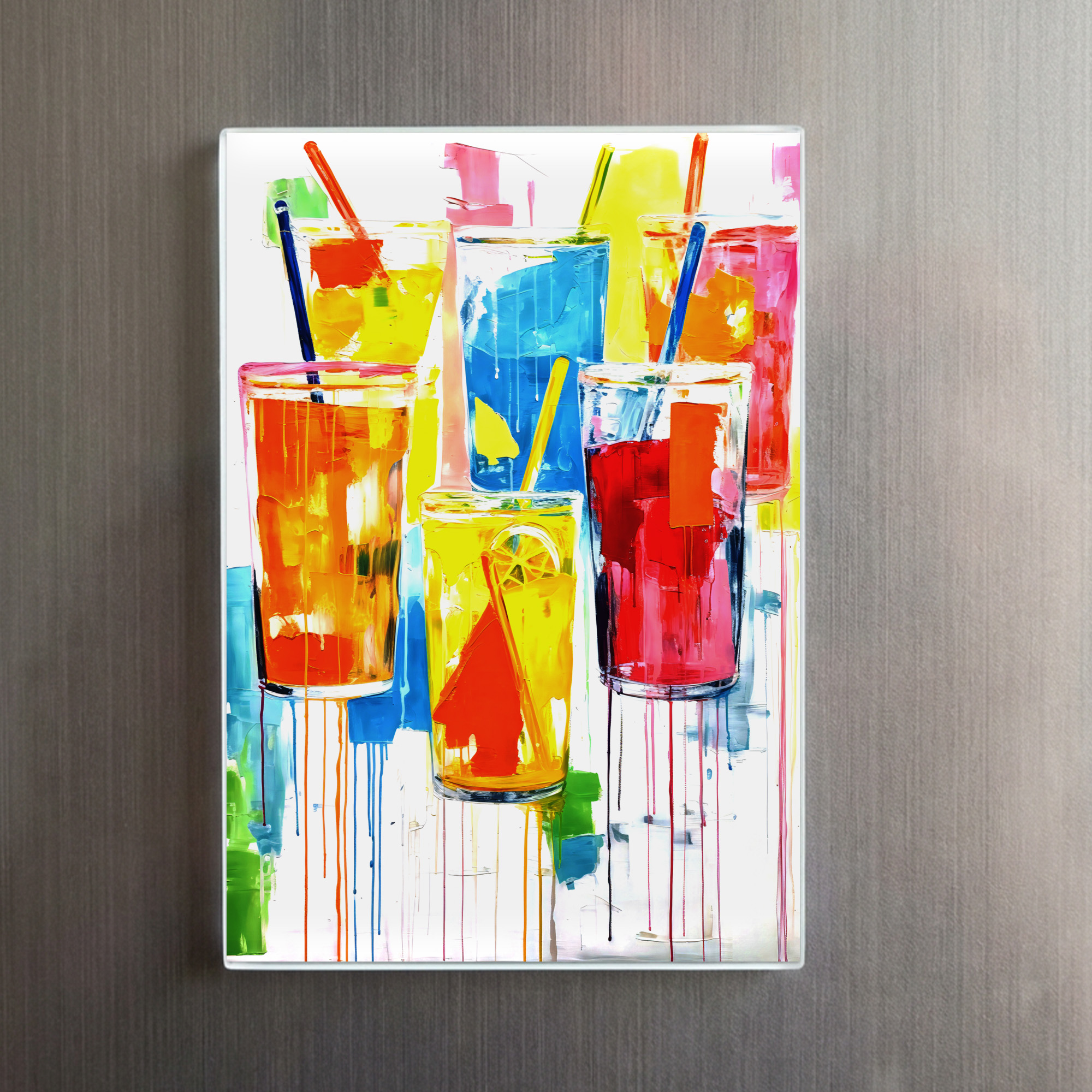 raxxa Glas-Magnet: Chromatic Libations Abstractly Painted Vibrant Cocktails. - immagine 2