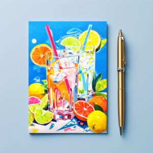raxxa Postkarte: Abstract Mixes A Symphony of Colors in Cocktail Art.
