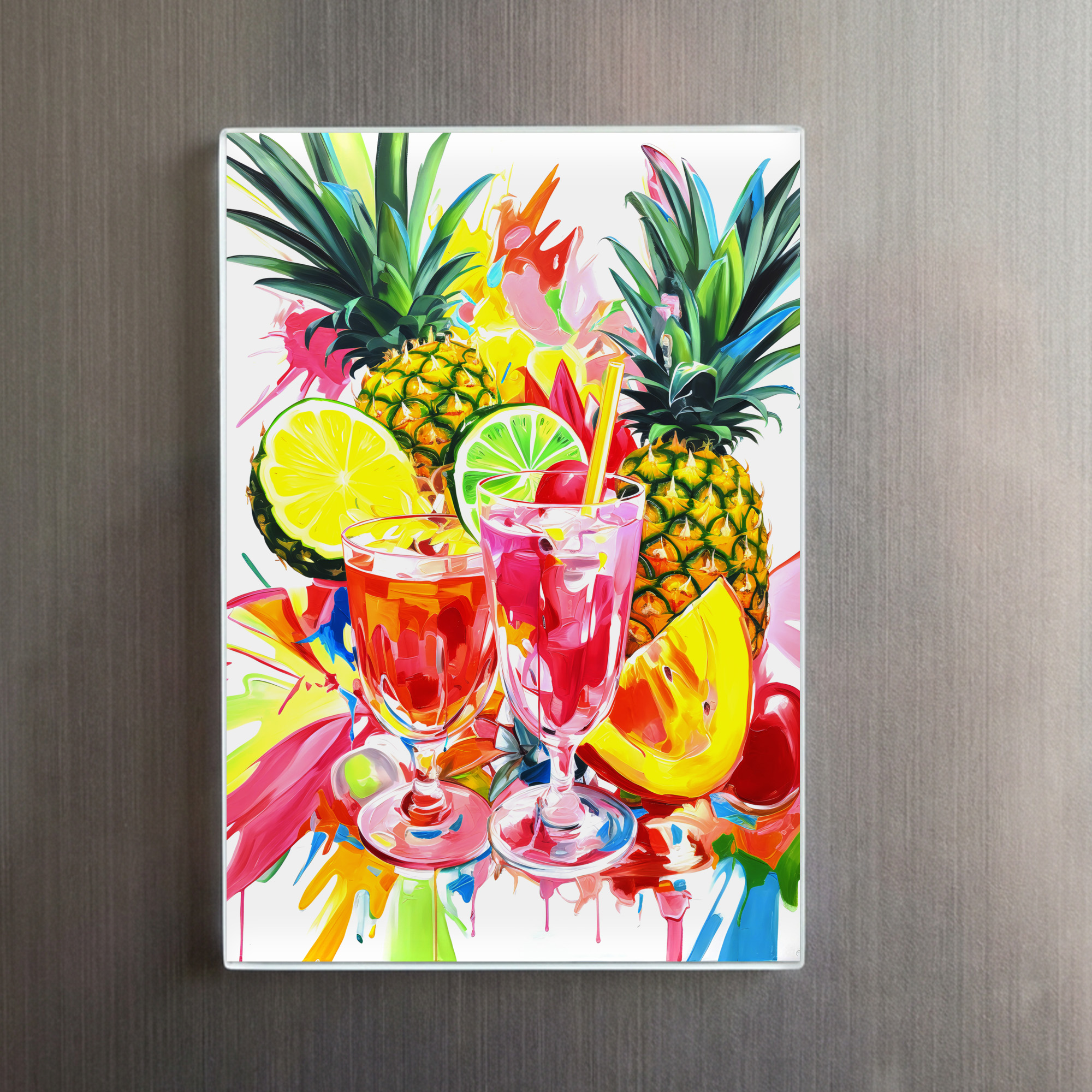 raxxa Glas-Magnet: Colorful Abstract Mixology Vividly Painted Cocktail Creations. - immagine 2