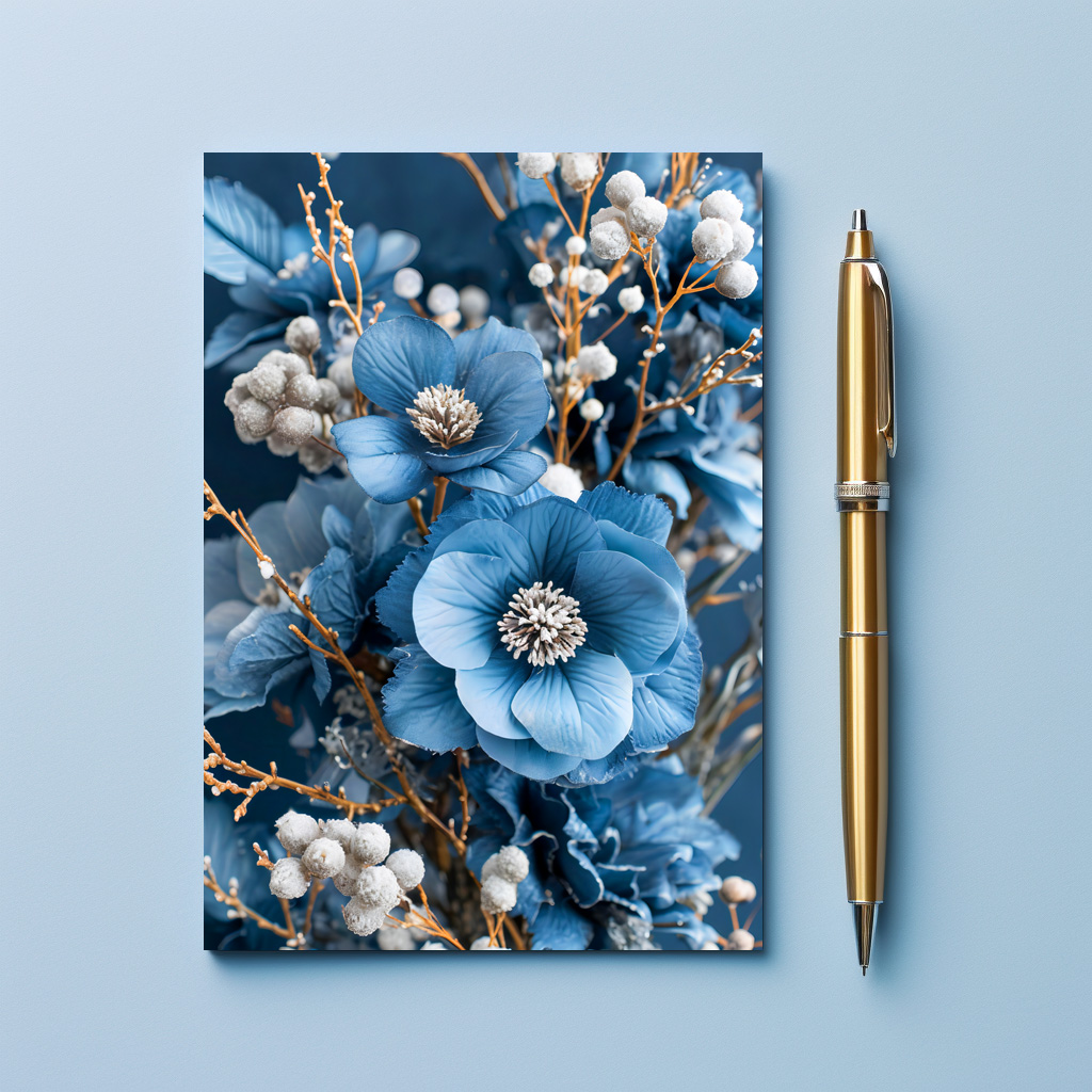 raxxa Postkarte: Blue Fantasy Floral Still Life