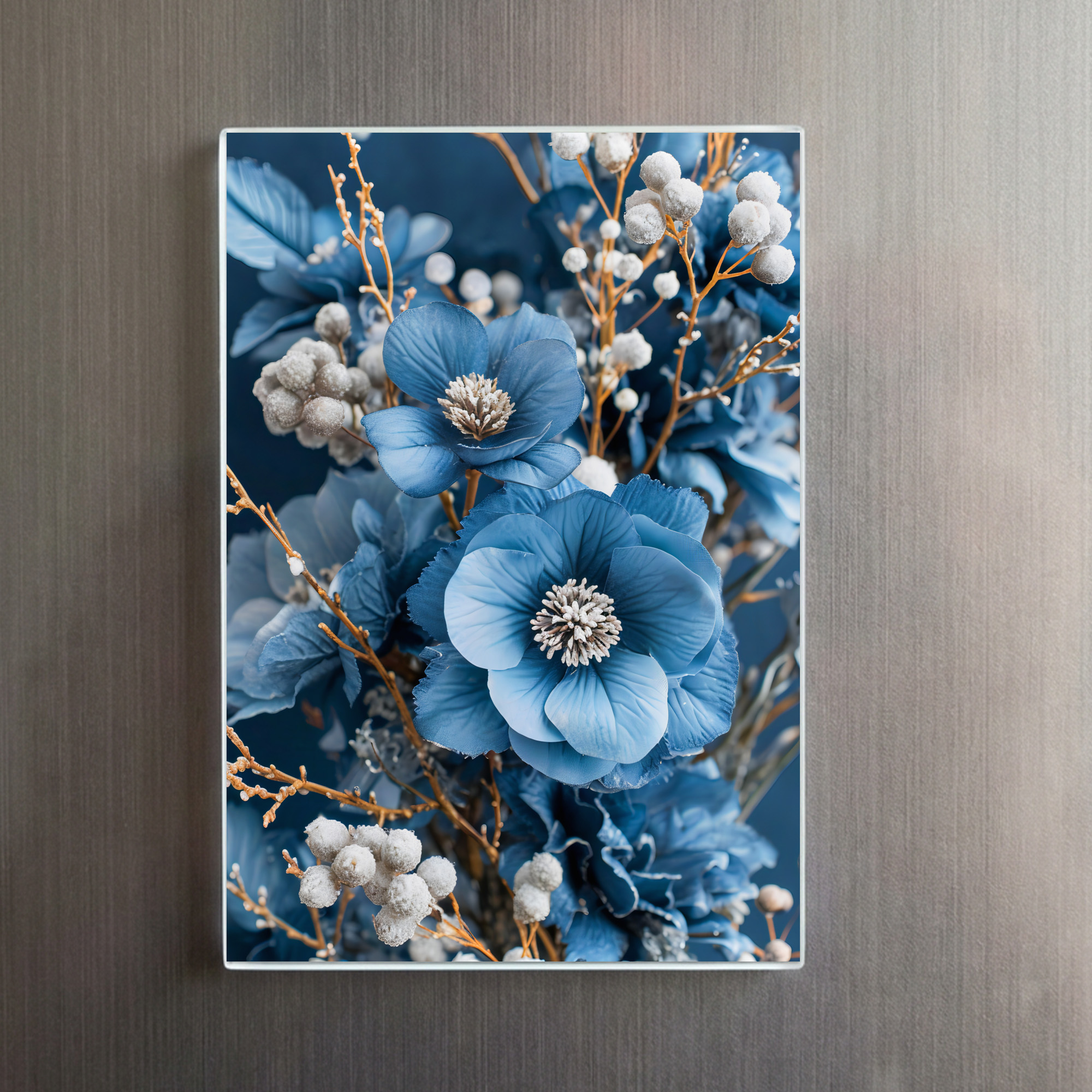 raxxa Glas-Magnet: Blue Fantasy Floral Still Life - immagine 2
