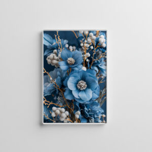 raxxa Glas-Magnet: Blue Fantasy Floral Still Life