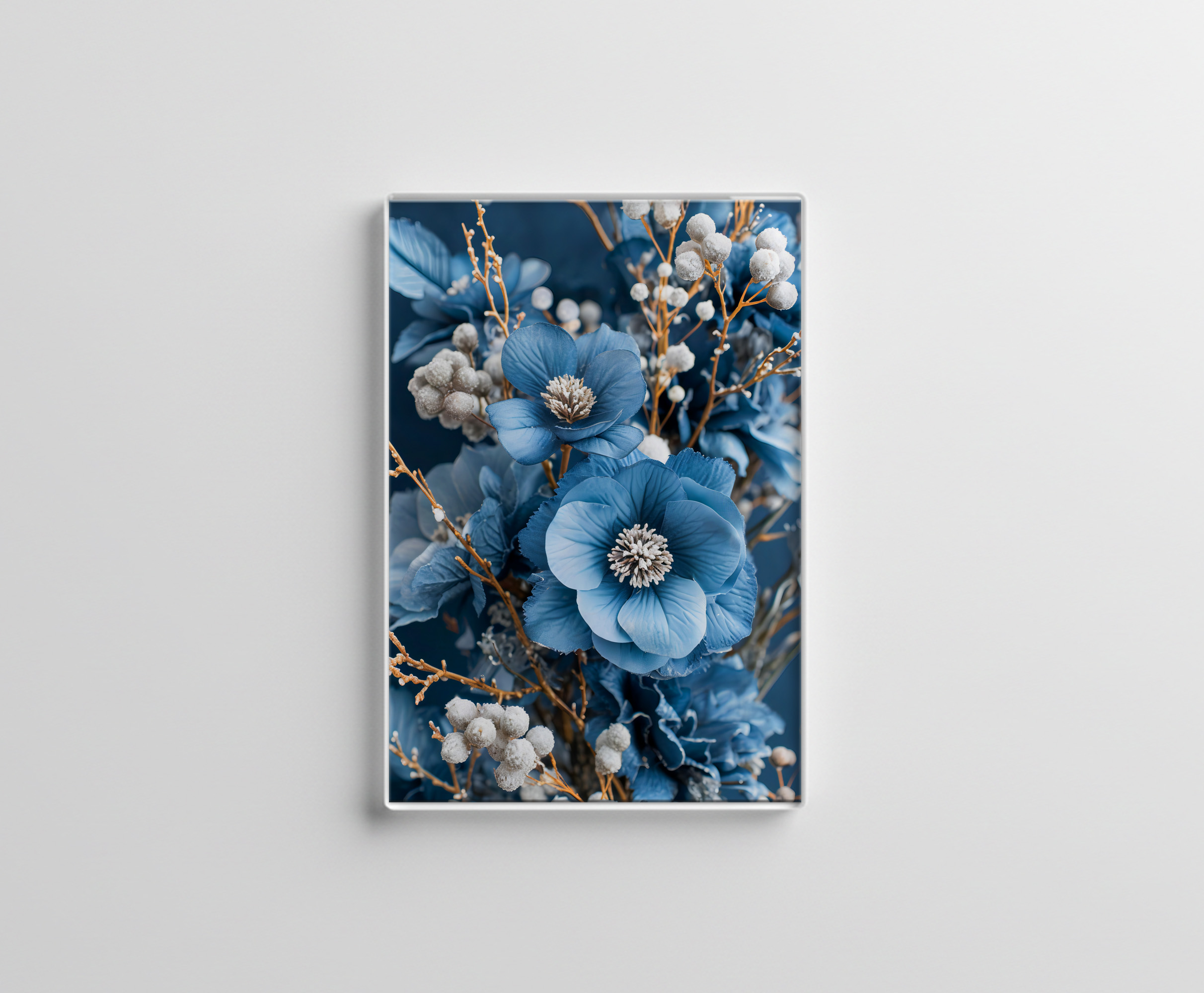 raxxa Glas-Magnet: Blue Fantasy Floral Still Life
