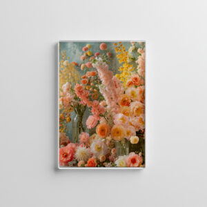 raxxa Glas-Magnet: Warm Toned Summer Bouquet Still Life