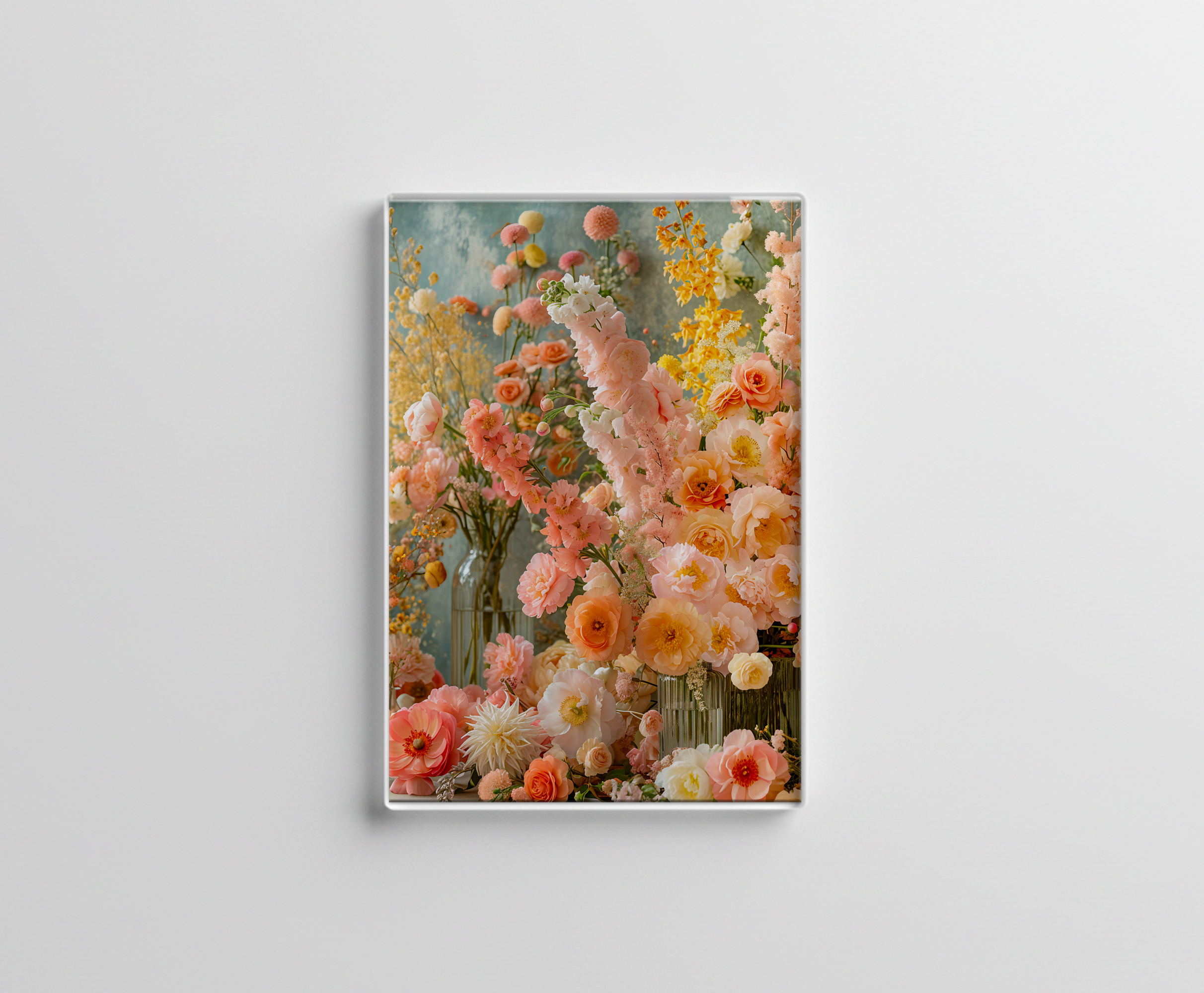 raxxa Glas-Magnet: Warm Toned Summer Bouquet Still Life