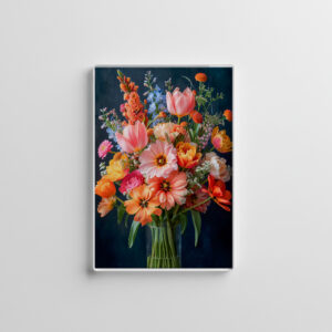 raxxa Glas-Magnet: Bright Floral Bouquet Still Life