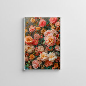 raxxa Glas-Magnet: Peach and Cream Rose Bouquet Still Life