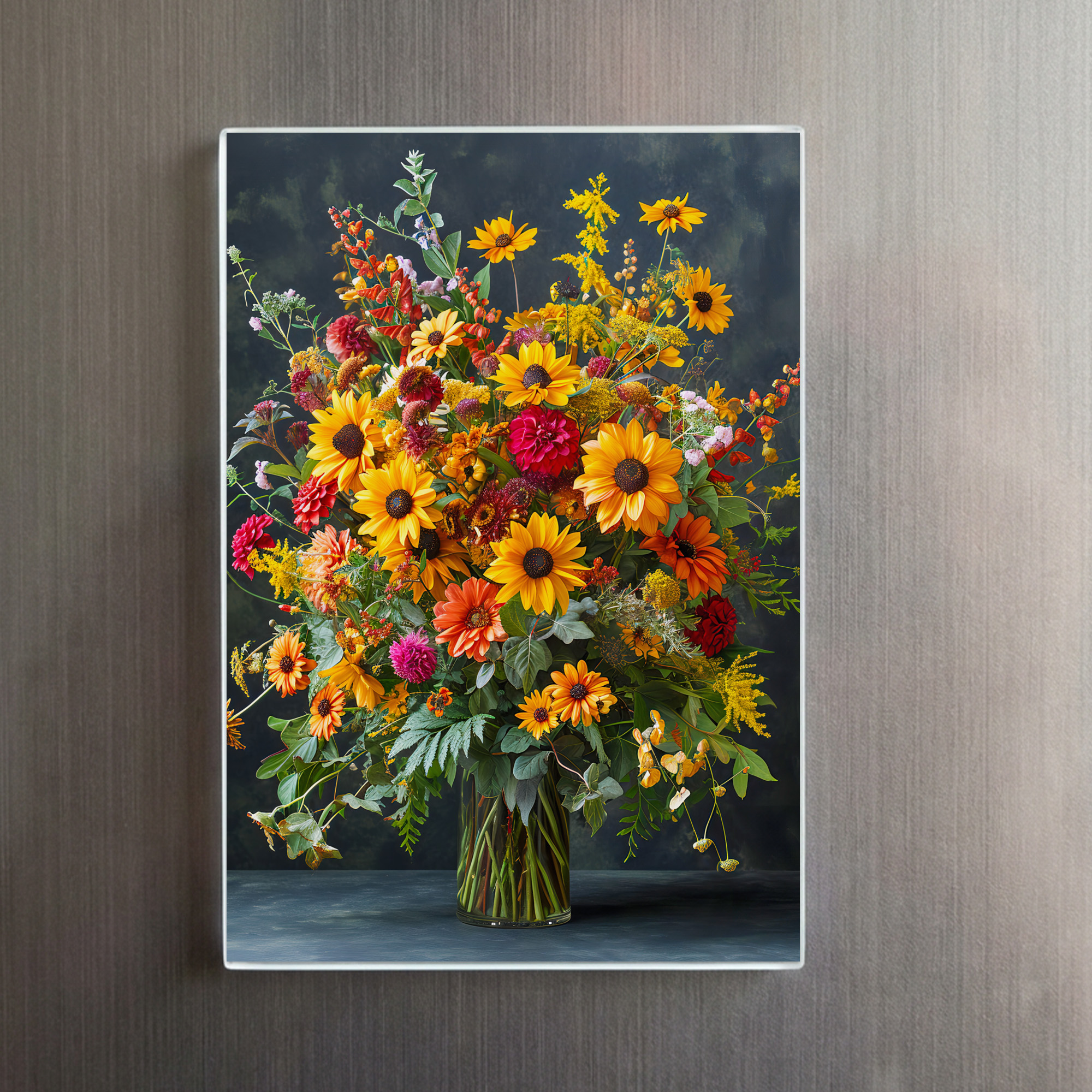 raxxa Glas-Magnet: Summer Still Life with Sunflowers and Zinnias - immagine 2