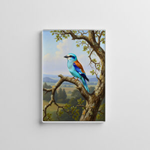 raxxa Glas-Magnet: Blauracke - europäischer Vogel