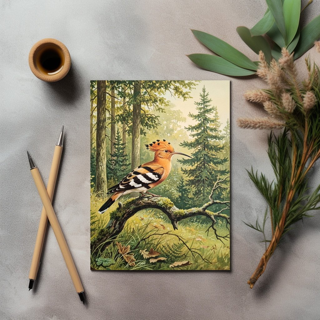 raxxa Postkarte: Wiedehopf - europäischer Vogel