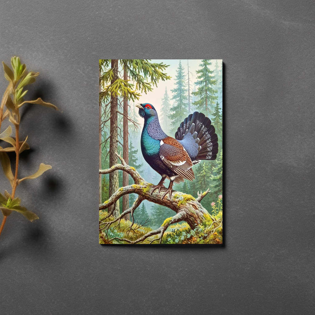raxxa Postkarte: Auerhahn - europäischer Vogel