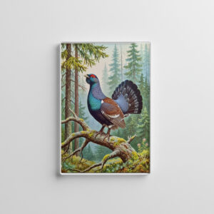 raxxa Glas-Magnet: Auerhahn - europäischer Vogel