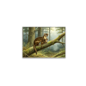 raxxa Glas-Magnet: Baummarder mit Jungtier