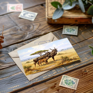 raxxa Postkarte: Kudu Antilopen in Afrika