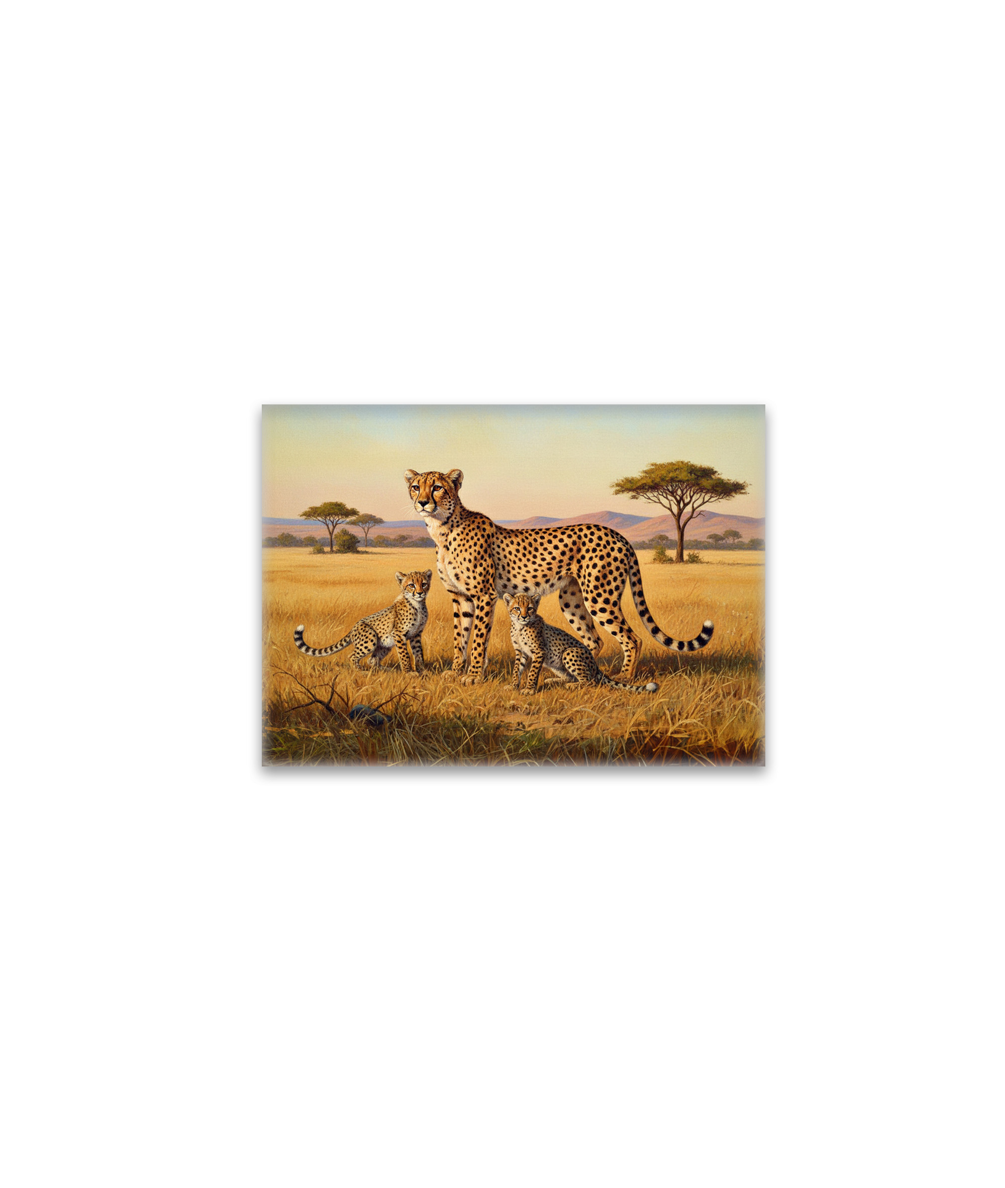 raxxa Glas-Magnet: Gepard mit Jungtieren in Afrika