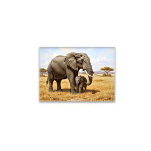 raxxa Glas-Magnet: Afrikanischer Elefant mit Jungtier
