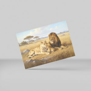 raxxa Postkarte: Löwenfamilie in Afrika
