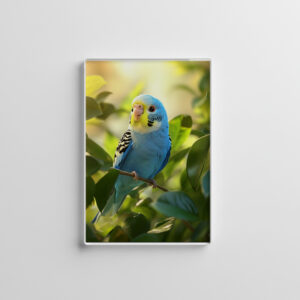 raxxa Glas-Magnet: Blauer Wellensittich