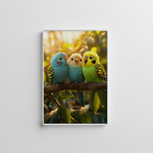 raxxa Glas-Magnet: Wellensittich Freunde