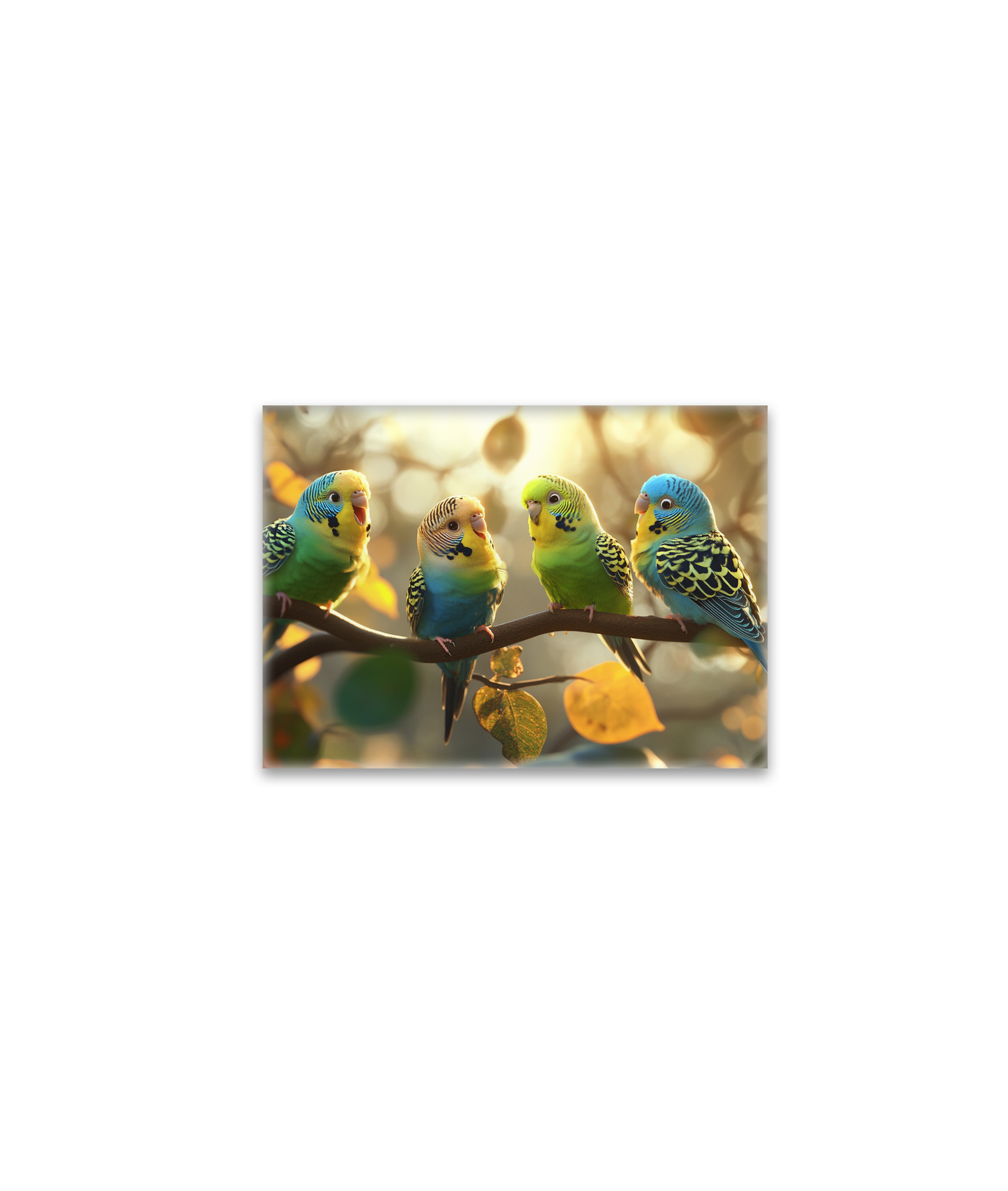 raxxa Glas-Magnet: Wellensittich Meeting