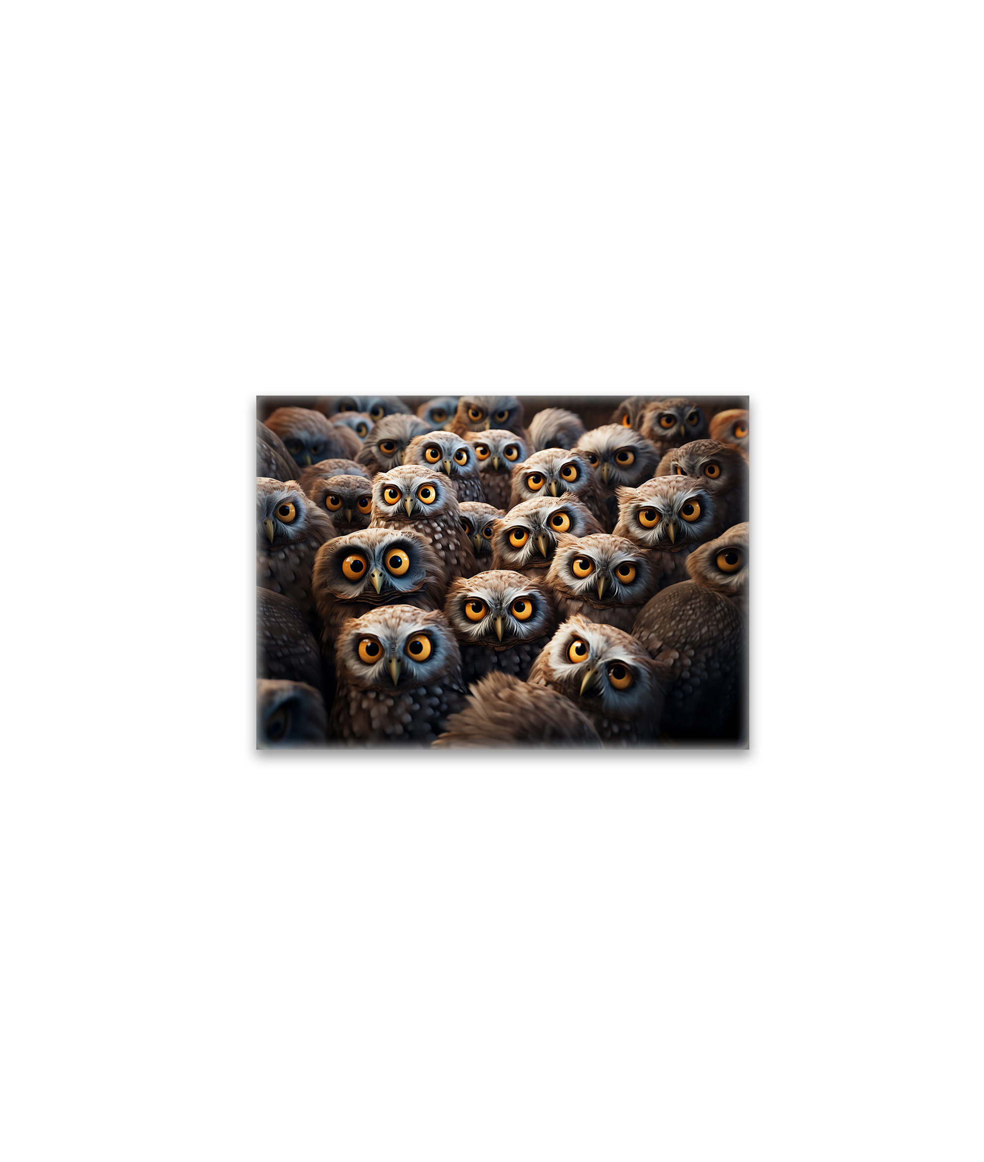 raxxa Glas-Magnet: Gruppenbild mit fröhlichen Eulen
