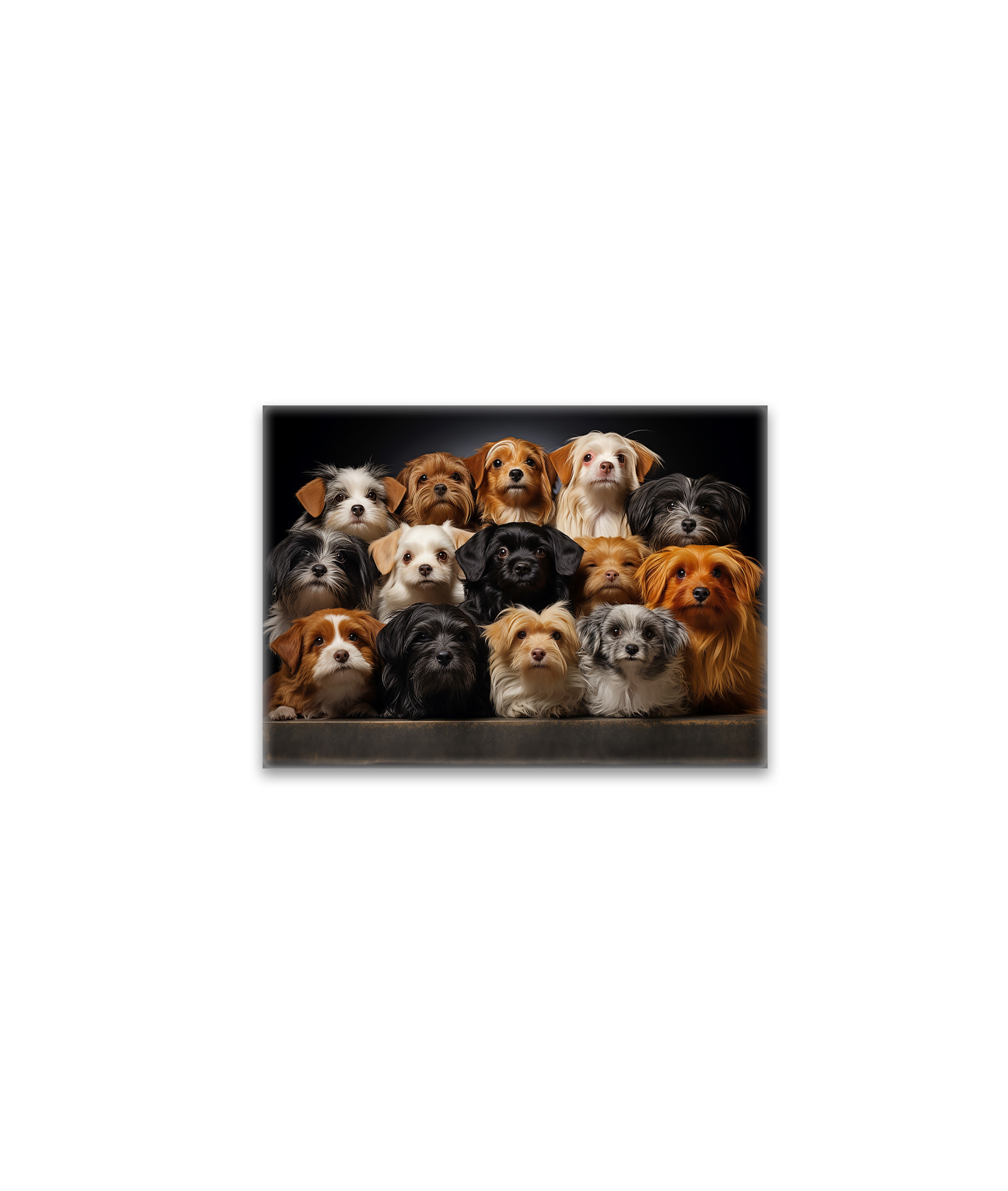 raxxa Glas-Magnet: Gruppenbild mit neugierigen Hunden