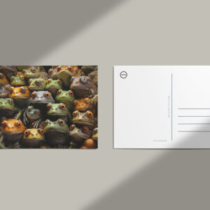 raxxa Postkarte: Gruppenbild mit Fröschen