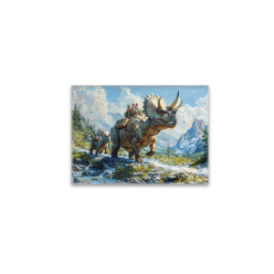 raxxa Glas-Magnet: Dinosaurier Triceratops als Familienauto